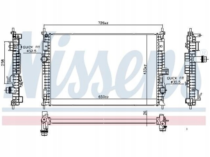 фото №2, Радіаторів citroen c5 aircross 1.2-2.0 berlingo 1.2-1.6 ds ds 4 ii 1.2-1.6