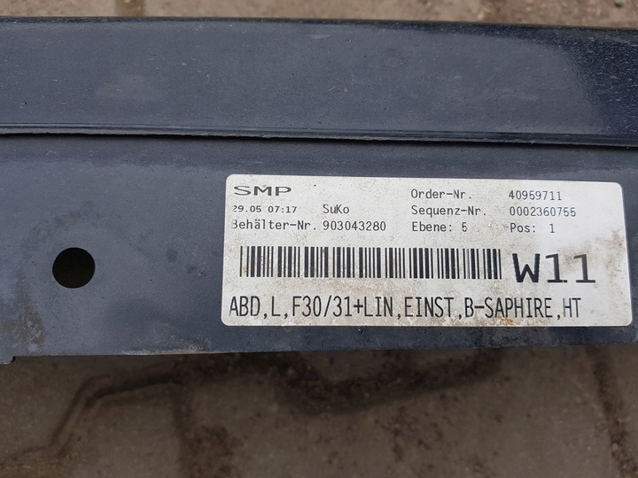 фото №7, Bmw 3 f30 11-14r планка пороговая левая 475 чёрный sapphire