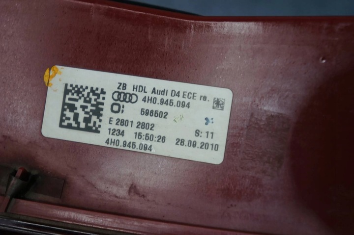 фото №6, Лампа правий зад задня кришки w кришка багажника audi a8 d4 s8 4h 4h0945094