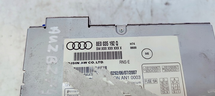 фото №6, Радио audi навигация plus audi a4 b6 b7 8e0035192q раскодированный