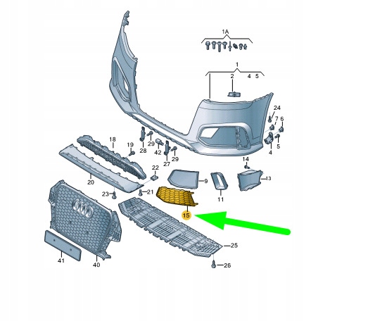 фото №8, New audi rs q3 8u передний left air guide решётка 8u0807681mt94