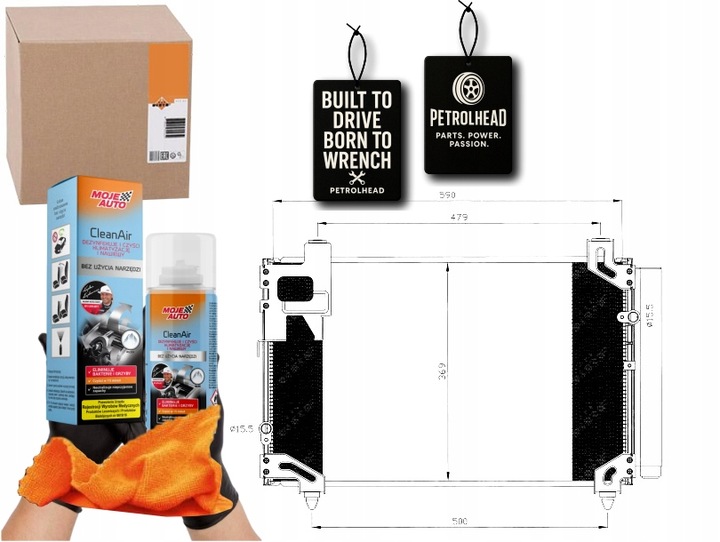 фото №1, Конденсатор кондиціонера toyota avensis 2,0 d4d nrf #petrolhead pro+ kit9