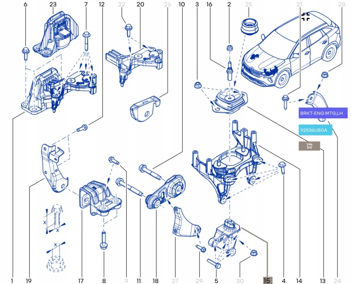 фото №15, Кронштейн подушка коробки renault austral 1.3 tce uk0 112536ub0a