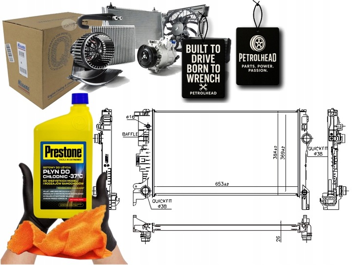 фото №1, Радиаторов двигателя воды volvo xc90 ii 2.0 2.0d 2.0h 09 #petrolhead pro+ kit5