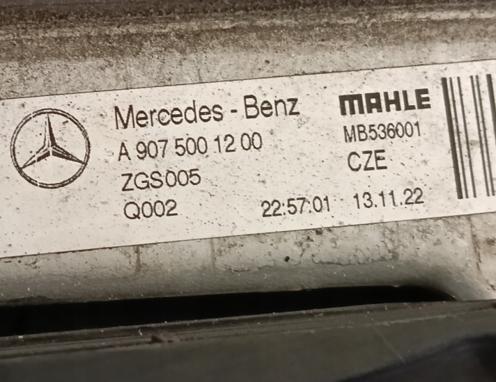 фото №10, Комплект радиатор mercedes sprinter w907 w910 2.0 cdi 2020-a9075001200