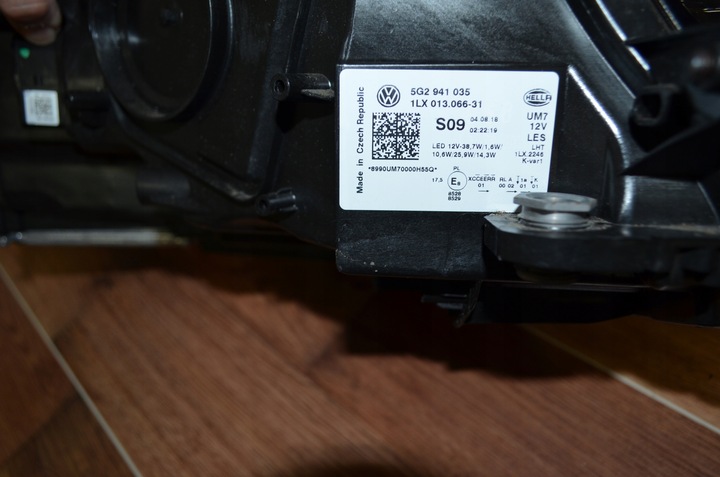 фото №10, Vw golf vii рестайлінг лампи бампер капот lc9a c9a