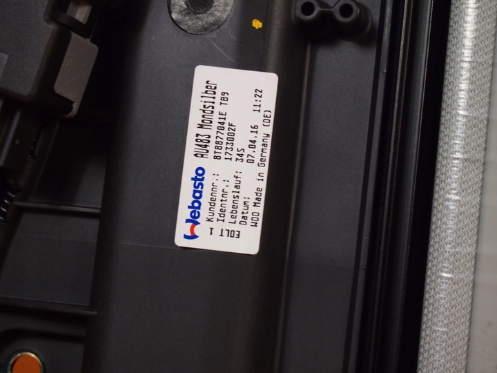 фото №11, Audi a5 8t8 люк ролета двигатель комплект 18km 8t8877041e / 8t8959591