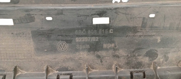 фото №6, Vw polo v 5 09- спойлер плита накладка бампера передня перед 6ro805915c
