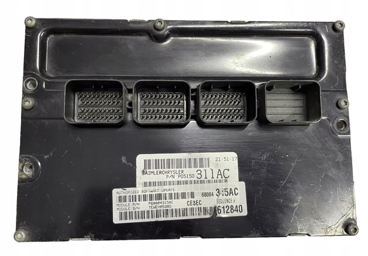 фото №1, Блок керування / модуль ecu jeep grand cherokee p05150311ac 612840 програмування