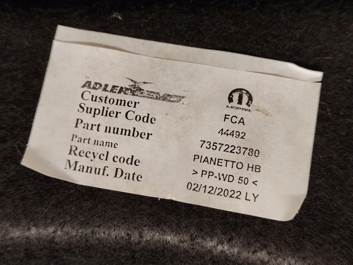 фото №5, Fiat 500e полка багажника багажника оригинал 7357223780