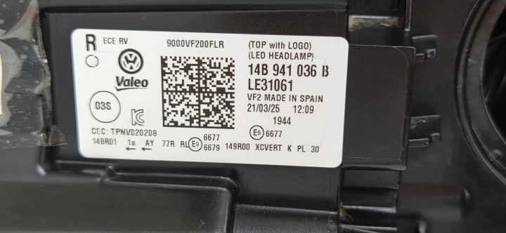 фото №10, Фара права перед vw id.7 2023- повний led 14b941036b ,,iq light,,