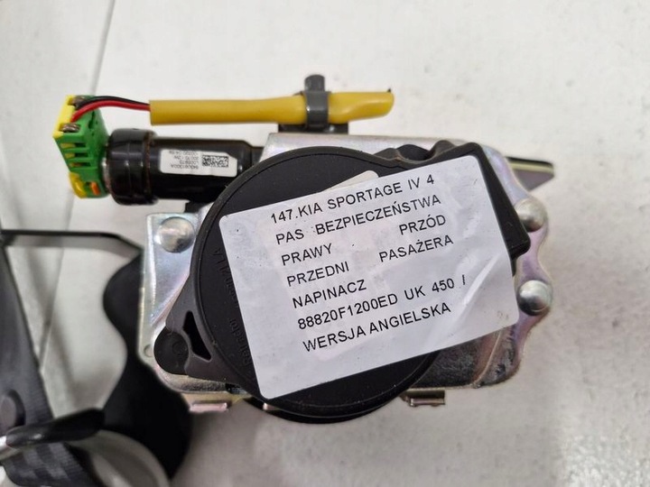 фото №6, Kia sportage iv 4 pas безпеки праві перед переднє пасажира uk