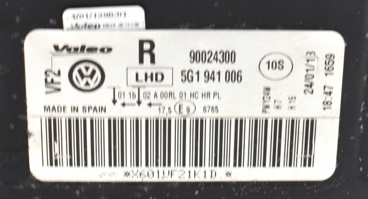 фото №12, Vw golf vii 5g фара права перед передня eu org 5g1941006