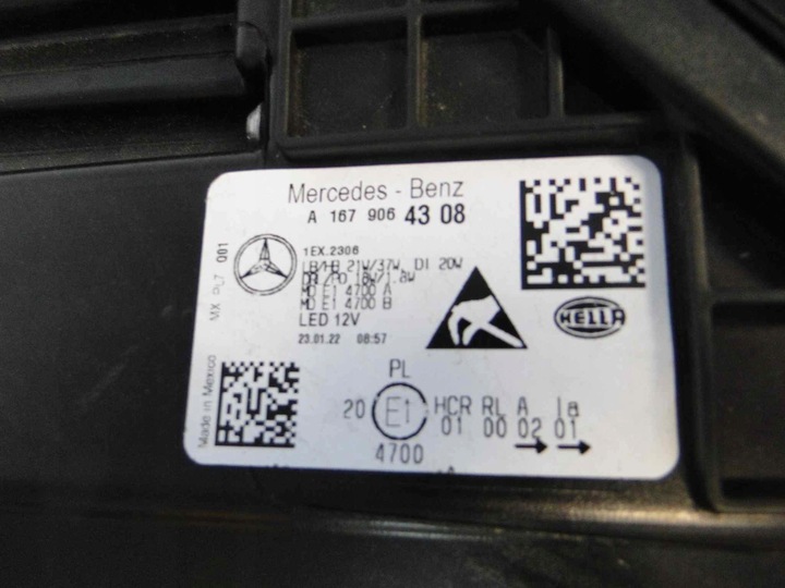 фото №13, Mercedes gle w167 167 лампа лампы led high perform