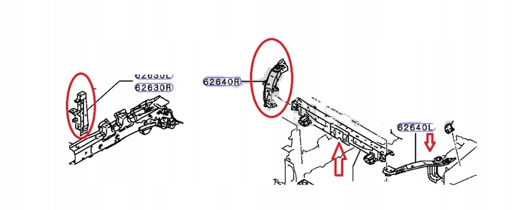 фото №6, Mitsubishi eclipse cross 21 - 24 phev 1.5 усилитель pas панель крепления фар балка