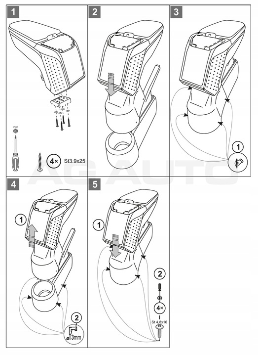 фото №7, Подлокотник з адаптер do škoda citigo, 2011-2019, arm2-black