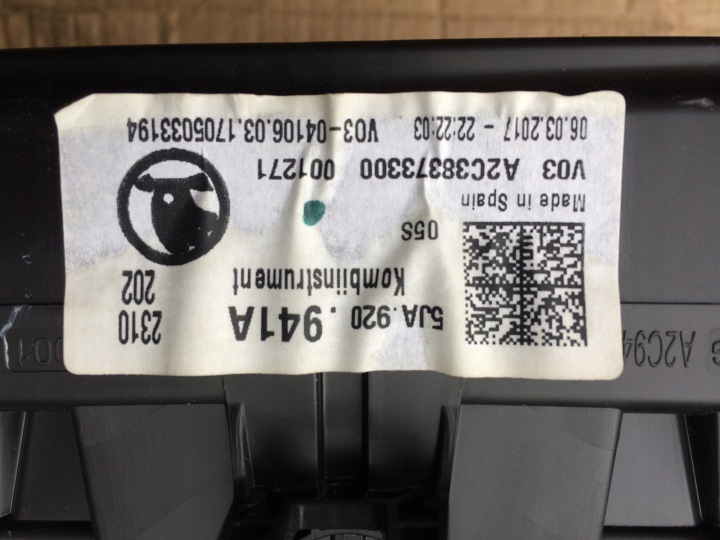 фото №7, Панель приладів 5ja920941a uk skoda rapid 1.4 tdi