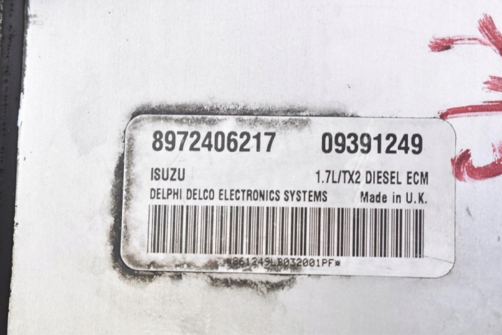 фото №5, Блок керування двигуном (ecu) 09391249 8972406217 opel astra 2 ii g 1.7 dti 75 km 98-09