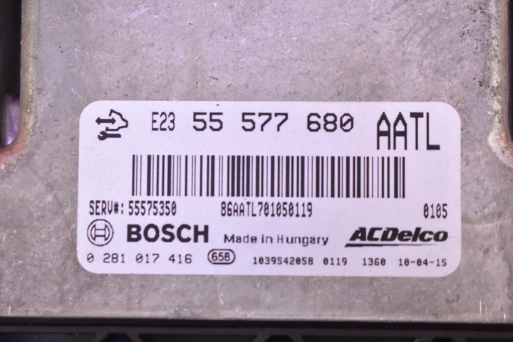 фото №12, Иммобилайзер компьютер набор 55577680 0281017416 13338438aa5k opel astra j 2.0 cdti