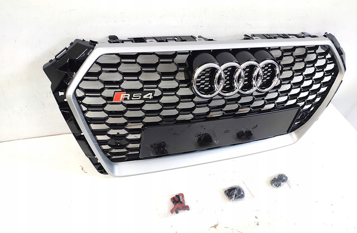 фото №9, Rs4 решітка радіатора бампера решітка радіатор audi a4 b9 2015-19 s-line pdc срібний