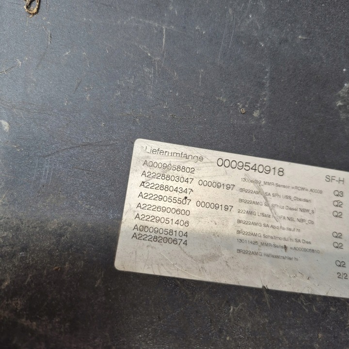 фото №11, Mercedes s клас w222 amg бампер зад задній pdc a2228803047