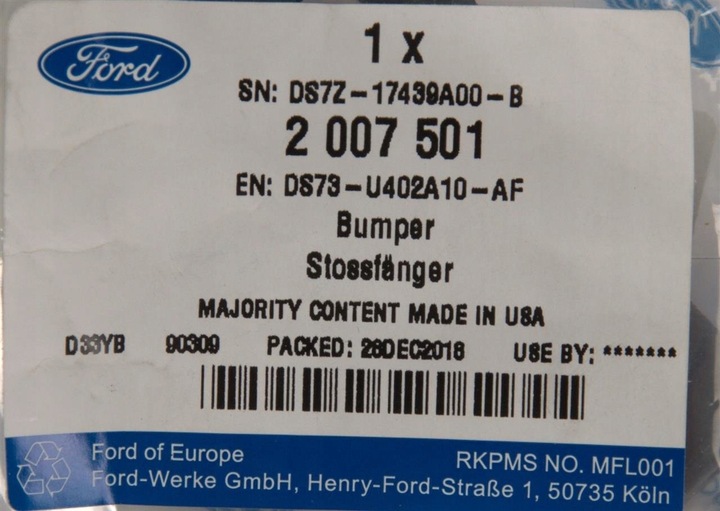 фото №10, Відбійник кришки багажника праві / лівий mondeo 2014- _ 2007501 _ ds73-u402a10-af