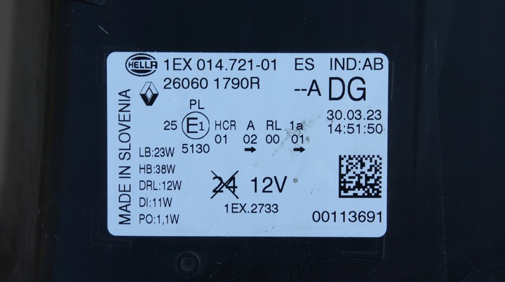 фото №15, Передняя левая правая лампа renault trafic iii рестайлинг iv полный led