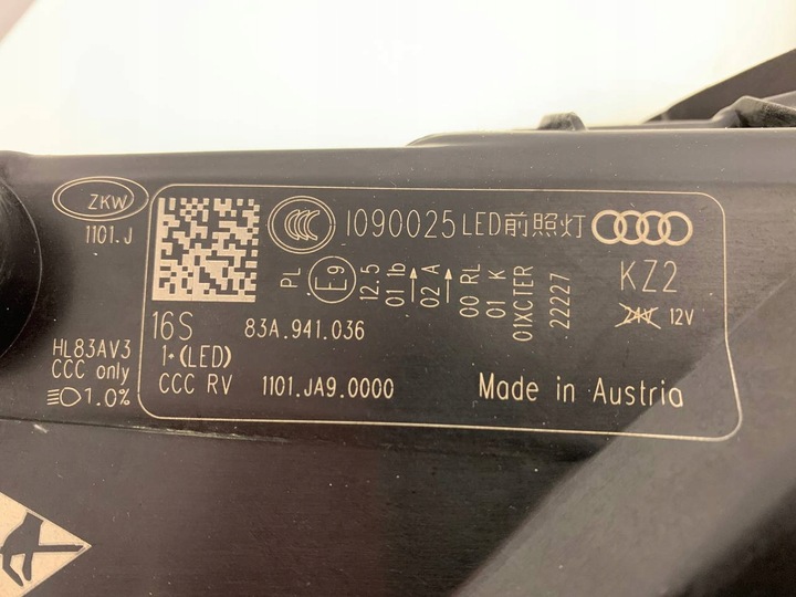 фото №14, Права ліва лампа фара audi q3 83a передній рестайлінг повний led