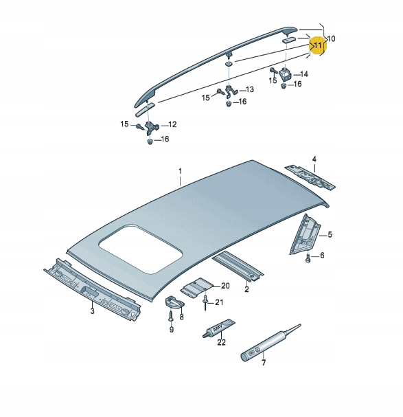 фото №2, Набор прокладок рейлингов vw touran 1t aso 1t0860151