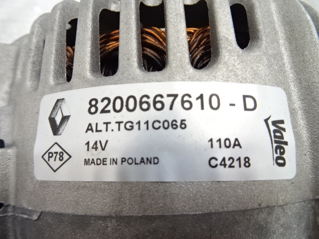 фото №11, Renault megane ii 1.9 dci генератор 8200667610 новый