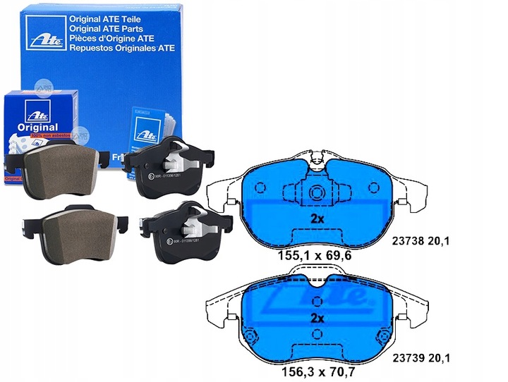 фото №1, Ate гальмівні колодки гальмівні opel перед signum vectra 1,8-