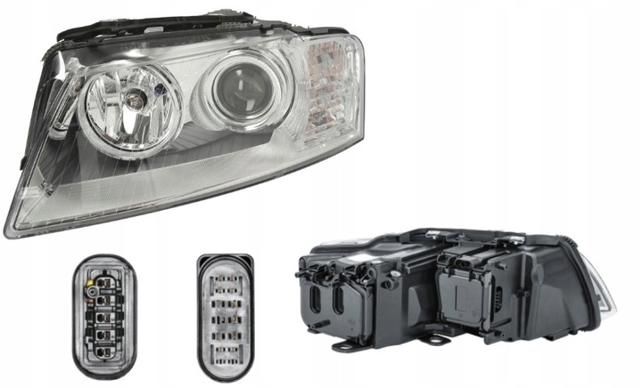 фото №1, Фара лампа левый audi a8 d3 05-10 ксенон hella