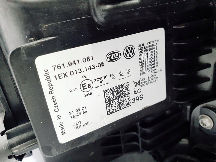 фото №14, Vw touareg iii 761 18r+ левая лампа перед полный led ory eu !!!
