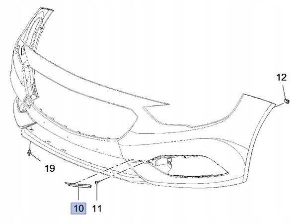 фото №4, Opel insignia b 2017- планка планка заглушка бампера левая перед