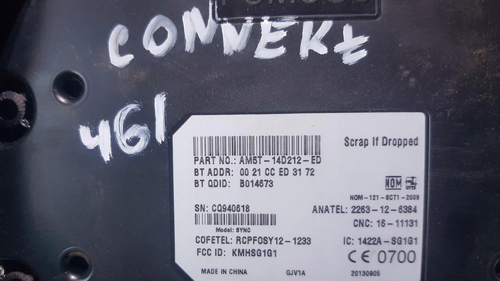 фото №2, Модуль bluetootch ford connect ii am5t-14d212-ed