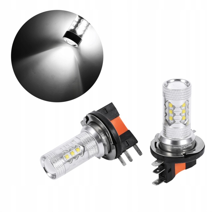 фото №16, 2 штуки лампочки автомобильные led h15 80w 1200 lm