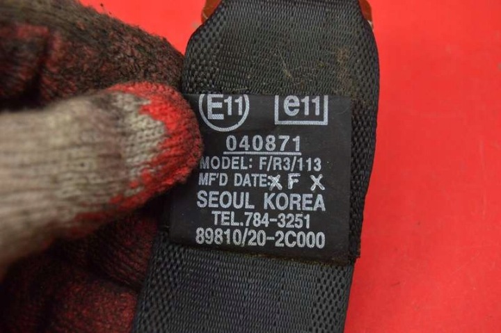 фото №6, Pas безпеки ліве зад 89810/20 hyundai купе 2 ii 01-05