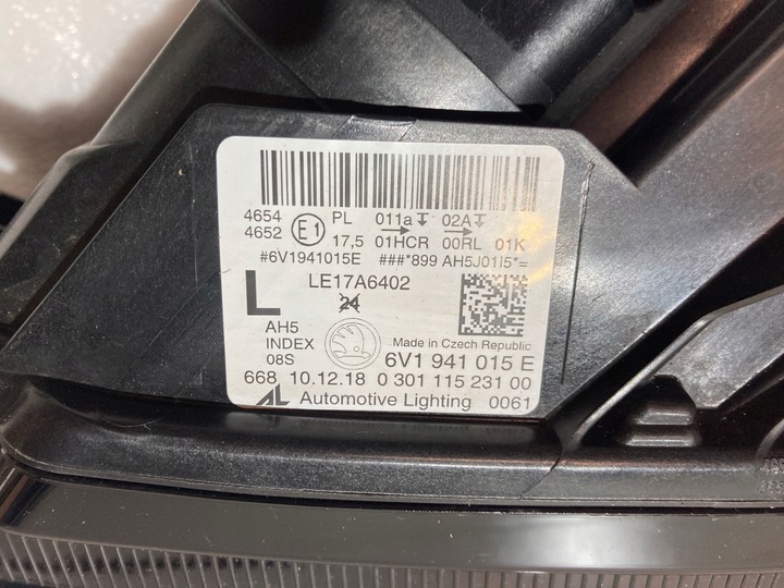 фото №14, Лампа ліва перед skoda fabia iii рестайлінг повний led