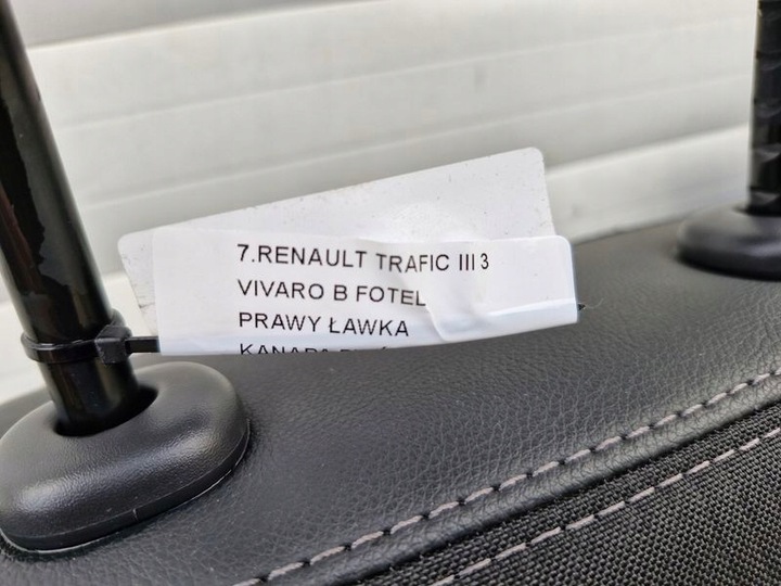 фото №6, Renault trafic 3 iii vivaro b сиденье правые двойной лавка диван