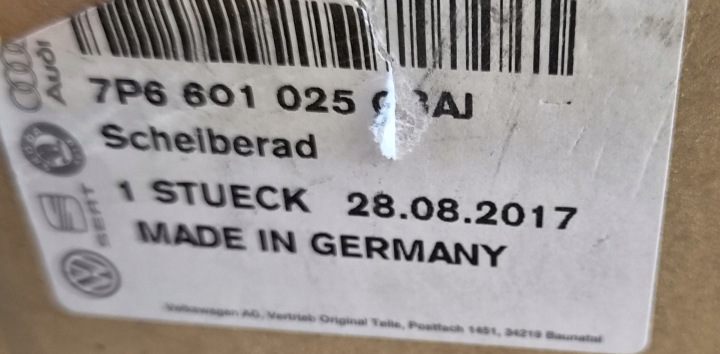 фото №14, Диск vw touareg 7p 9x20 5x130 et57 71,6mm 7p6601025g новая