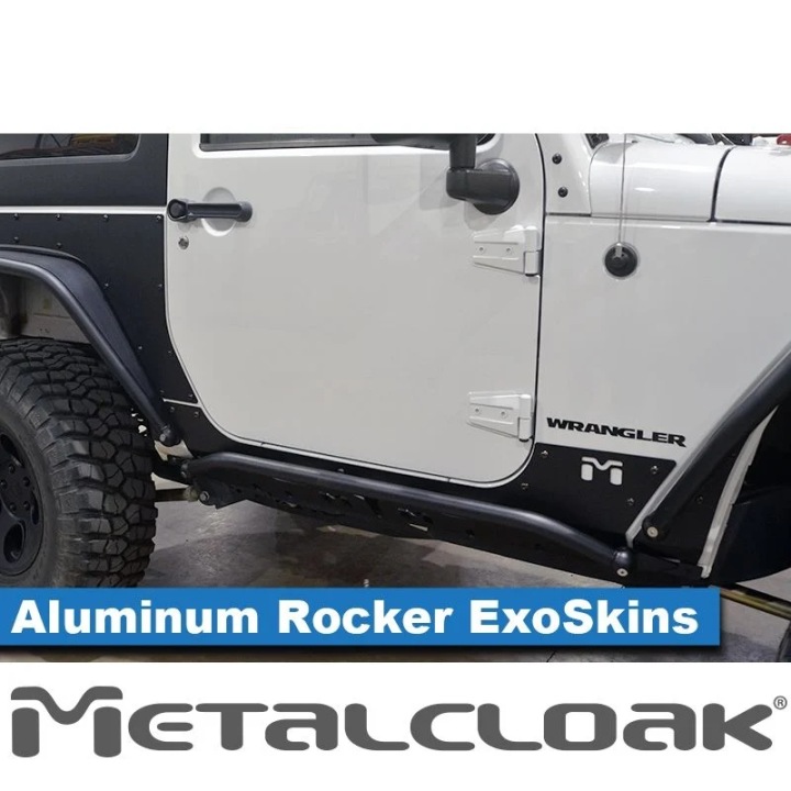 фото №5, Захисні накладки порогів jeep wrangler jk 2d metalcloak алюмінієві exoskin