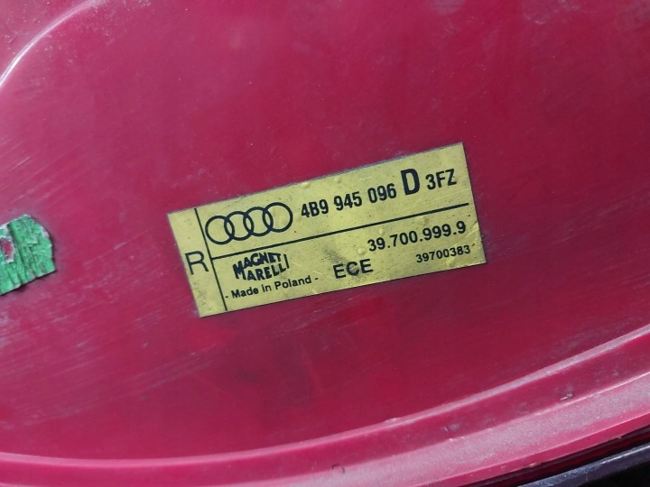 фото №14, Фара задняя правая audi a6 c5 4b универсал 4b9945096d