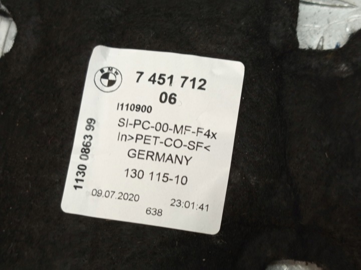 фото №14, Bmw (oem) 7451712 1' f40 2' f44 шумоизоляция стойка a правого