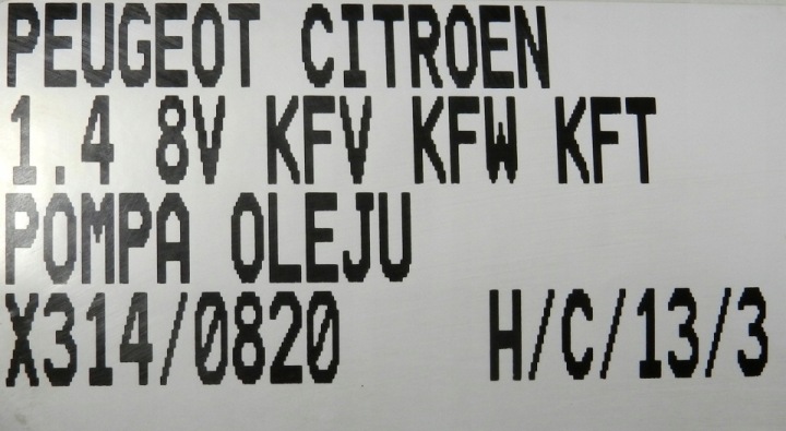 фото №8, Насос масла масла peugeot kfw kft kfv 1.4 8v