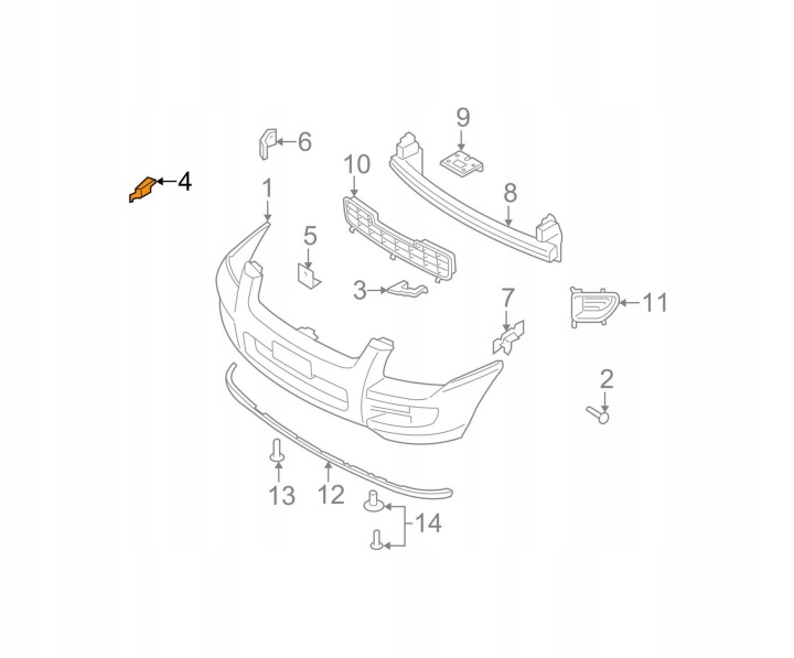 фото №9, Кріплення бампера do kia sportage sl 2004-2010 865811f000 ліва