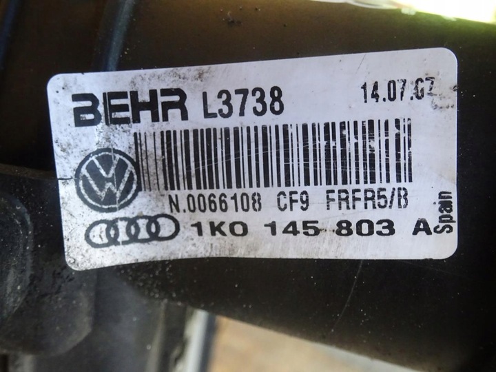 фото №10, A3 8p golf v leon ii octavia ii радіаторів повітря інтеркулер 1k0145803a