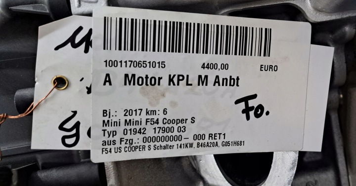 фото №10, Mini f55 f56 f57 f60 двигун b46a20a cooper s b46m b46 usa ідеальний новий