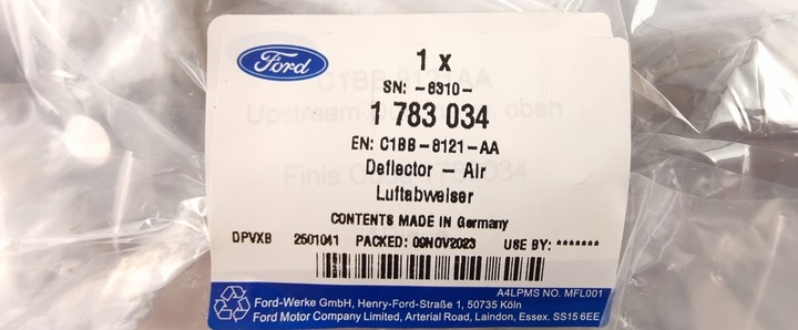 фото №14, Дефлектор воздуха правый ford fiesta mk7