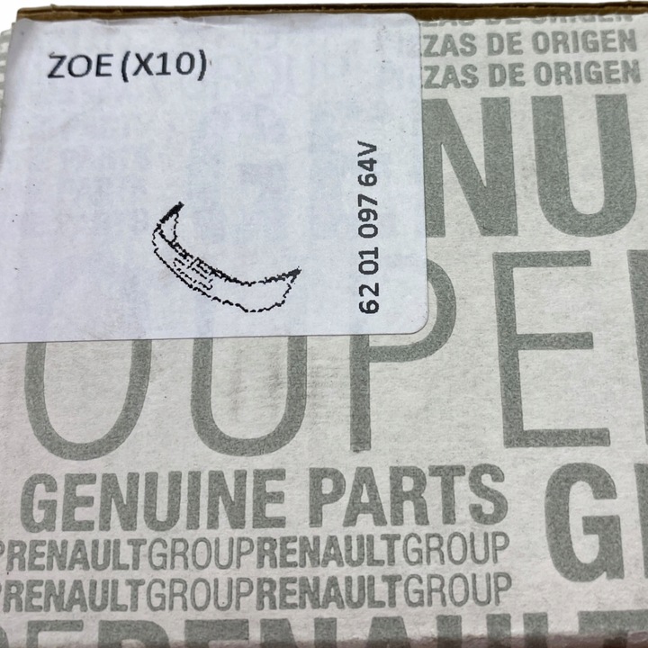 фото №12, Новый оригинальный номер набор ремонтный бампера перед renault zoe z.e 620109764v