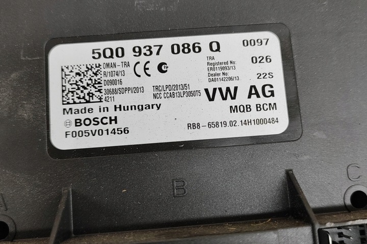 фото №7, Vw golf vii вариант ba5, bv5 модуль управляющая komfortem 5q0937086q f005v